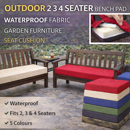 Bench cushion 4 seater - cushion,