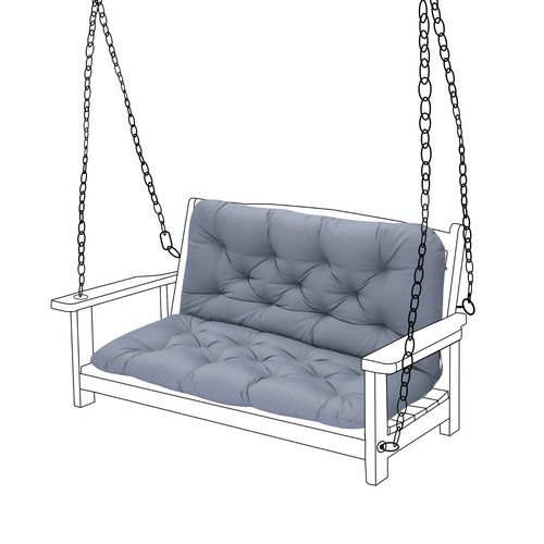 Grey outdoor seater swing - outdoor, 2