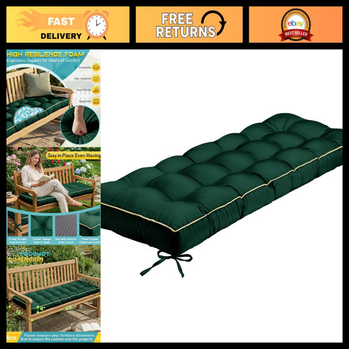 Tufted outdoor bench cushion - outdoor,