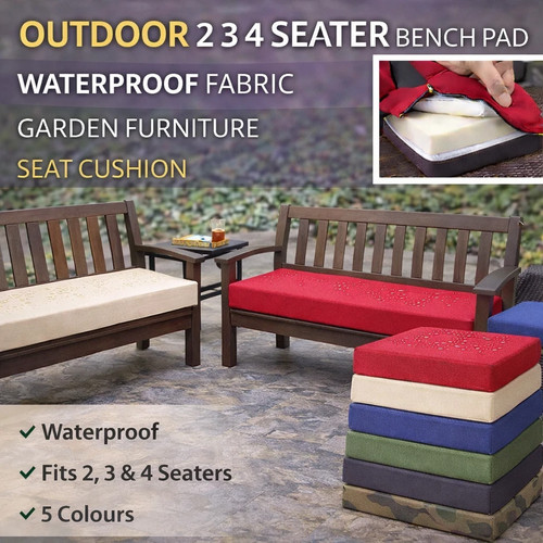 Bench cushion 4 seater - cushion, 2-3-4